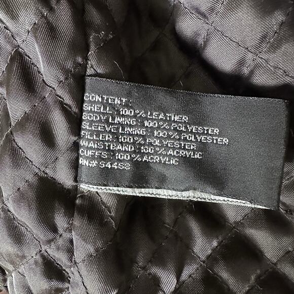 Vintage Claiborne Brown Lambskin Leather Bomber Jacket Men’s XL 90s Distressed - Picture 12 of 16